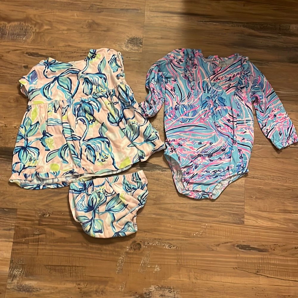 Lilly Pulitzer dress and onesie